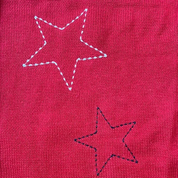 Patriotic Knit - Red, White, & Blue Star Patterned Women's Cardigan - Picture 5 of 10